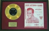PAT BOONE-24 Carat Gold Disc&Song Sheet-LOVE LETTERS
