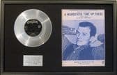 PAT BOONE - 7" Platinum Disc & Song Sheet - A WONDERFUL TIME UP THERE