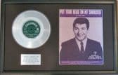 PAUL ANKA -7"Platinum Disc& songsheet -PUT YOUR HEAD ON