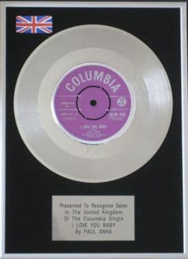 PAUL ANKA -Platinum Disc - I LOVE YOU BABY