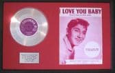 PAUL ANKA - Platinum Disc & Songsheet- I LOVE YOU BABY