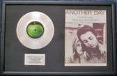 PAUL McCARTNEY - 7" Platinum Disc & Song Sheet - ANOTHER DAY