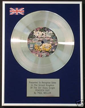 PAUL WELLER  -  7" Platinum Disc - PEACOCK SUIT