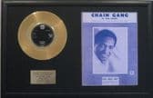 SAM COOKE  -  24 Carat Gold Disc 7inch & Song Sheet - CHAIN GANG