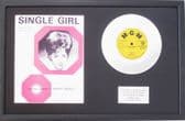 SANDY POSEY - 7" Platinum Disc & Songsheet - SINGLE GIRL