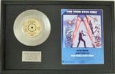 SHEENA EASTON 7" Platinum Disc & Song Sheet-FOR YOUR EYES ONLY