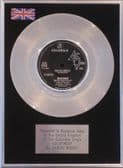 SHIRLEY BASSEY 7" Platinum Disc - GOLDFINGER