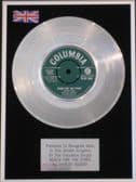 SHIRLEY BASSEY 7" Platinum Disc - REACH FOR THE STARS