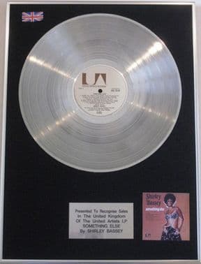 SHIRLEY BASSEY  -  Platinum Disc LP  -  SOMETHING ELSE
