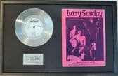 SMALL FACES - 7" Platinum Disc & Song Sheet - LAZY SUNDAY