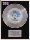 SMOKIE - 7" Platinum Disc -LIVING NEXT DOOR TO ALICE