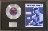 SONNY JAMES - 7" Platinum Disc + Song Sheet - YOUNG LOVE