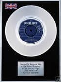 THE 4 SEASONS - 7" Platinum Disc - LET'S HANG ON