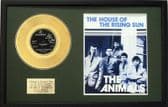 THE ANIMALS -24 Carat Gold 7inch Disc & Song Sheet- THE HOUSE OF THE RISING SUN