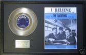 THE BACHELORS- 7" Platinum Disc & songsheet - I BELIEVE