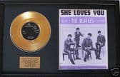 THE BEATLES-24Carat Gold 7"Disc&songsheet-SHE LOVES YOU