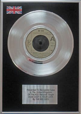 THE BEE GEES - 7" Platinum Disc - HOW DEEP IS YOUR LOVE