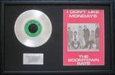 THE BOOMTOWN RATS - 7" Platinum Disc & Song Sheet - I DON'T LIKE MONDAYS