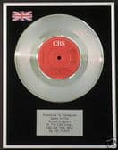 THE CLASH - 7" Platinum Disc - ENGLISH CIVIL WAR