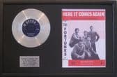 THE FORTUNES - Platinum Disc & Song Sheet - HERE IT COMES AGAIN