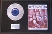 THE FOUR SEASONS - 7" Platinum Disc & Song Sheet - LETS HANG ON