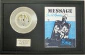 THE POLICE - 7" Platinum Disc & Song Sheet - MESSAGE IN A BOTTLE