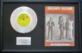 THE ROLLING STONES - 7" Platinum Disc & Song Sheet - BROWN SUGAR