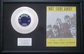 THE ROLLING STONES - 7" Platinum Disc & Song Sheet - NOT FADE AWAY