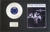 THE ROLLING STONES - 7" Platinum Disc & Songsheet - HONKY TONK WOMAN