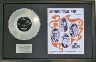 THE SEEKERS - Platinum Disc & Song Sheet - MORNINGTOWN RIDE-