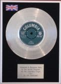 THE SHADOWS - 7" Platinum Disc - F.B.I.