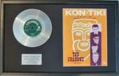 THE SHADOWS - 7" Platinum Disc & Song Sheet - KON-TIKI