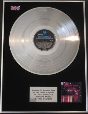 THE SHADOWS - Platinum Disc LP  -" SHADOWS MUSIC
