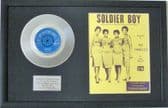 THE SHIRELLES - 7" Platinum Disc & Song Sheet - SOLDIER BOY