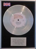 THE STONE ROSES - 7" Platinum Disc - MADE OF STONE ( Silvertone )