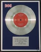 THE STONE ROSES --7" Platinum Disc - ONE LOVE