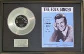 TOMMY ROE -Platinum Disc& Song Sheet-THE FOLK SINGER