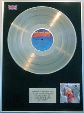 TOYAH - Vinyl LP Platinum Disc - LOVE IS THE LAW