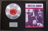 TROGGS - Platinum Disc & Song Sheet - LOVE IS ALL AROUND