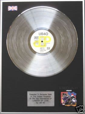 UB40 - Platinum Disc LP - LABOUR OF LOVE
