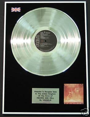 VANGELIS - LP Platinum Disc - HEAVEN AND HELL