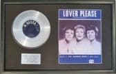 VERNONS GIRLS-7"Platinum Disc & Songsheet -LOVER PLEASE