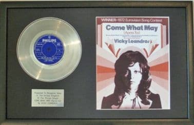 VICKY LEANDROS-PlatinumDisc&SongSheet-COME WHAT MAY