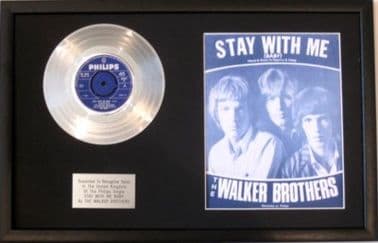 WALKER BROS-PlatinumDisc&SongSheet-STAY WITH ME