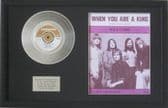 WHITE PLAINS - Platinum Disc & Song Sheet - WHEN YOU ARE A KING