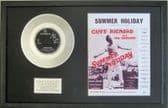x CLIFF RICHARD & THE SHADOWS - 7" Platinum Disc & Songsheet - SUMMER HOLIDAY