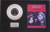 x JOHN & OKO (Plastic Ono Band) - 7" Platinum Disc &Song Sheet - HAPPY XMAS(War is over)