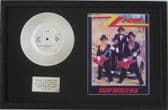 ZZ TOP - Platinum Disc & Song sheet - SHARP DRESSED MAN