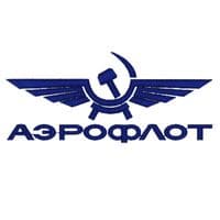 Aeroflot Russian Airline Retro Aircraft logo Embroidered Pilots Polo T-shirt