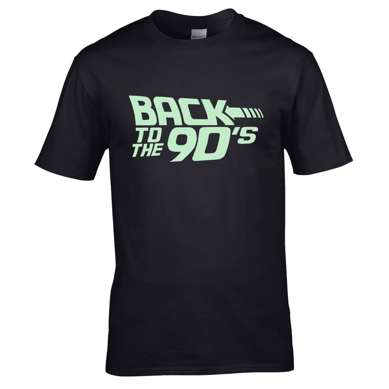 Back To The 90 s T-Shirt - Fancy Dress Glow in the Dark Print Love 90s  Party Top